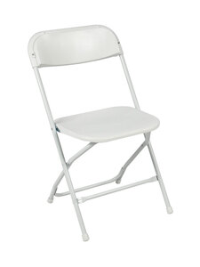 White On White Samsonite Folding Chair rental Milwaukee, WI