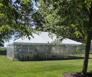 Clear Sidewall With Border - 8' X 20' rental Milwaukee, WI