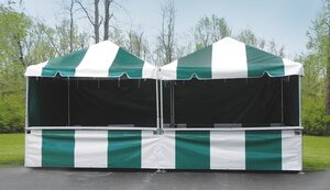 10' X 10' Frame Tent - Green & White rental Milwaukee, WI