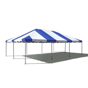 20' X 30' Frame Tent - Blue & White rental Milwaukee, WI