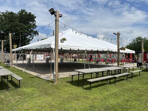 40' X 40' Frame Tent rental Milwaukee, WI