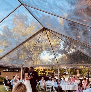 30' X 50' Clear Top Frame Tent rental Milwaukee, WI