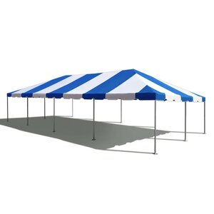 20' X 60' Frame Tent - Blue & White rental Milwaukee, WI