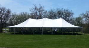 40' X 80' Pole Tent rental Milwaukee, WI