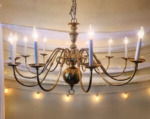 Xl Rustic Brass Chandelier rental Milwaukee, WI