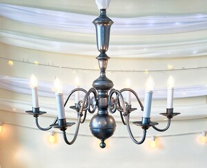 Brushed Metal Chandelier rental Milwaukee, WI