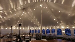 Glass Bistro Lights - White String, Per Foot rental Milwaukee, WI