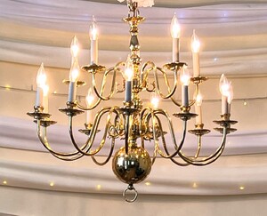 Polished Brass Chandelier rental Milwaukee, WI