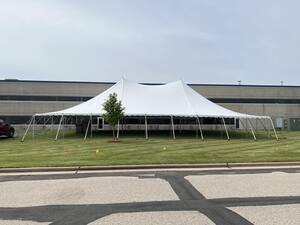 50' X 75' Pole Tent rental Milwaukee, WI