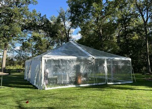 30' X 30' Clear Top Frame Tent rental Milwaukee, WI