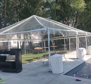 30' X 40' Clear Top Frame Tent rental Milwaukee, WI