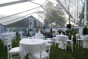 30' X 60' Frame Tent With 30' Clear Mid Section rental Milwaukee, WI