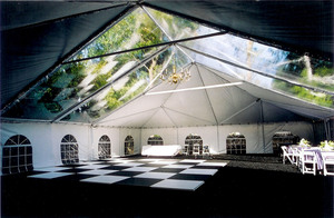 40' X 60' Frame Tent With 20' Clear Mid Section rental Milwaukee, WI