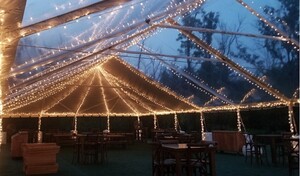 40' X 100' Frame Tent With 60' Clear Mid Section rental Milwaukee, WI
