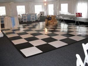 24' X 24' Dance Floor - Black & White Check rental Milwaukee, WI