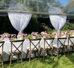 Tent Leg Decor - Fabric Curtain Legs (No Lights) rental Milwaukee, WI