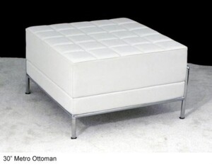 30" White Metro Lounge - Ottoman rental Milwaukee, WI