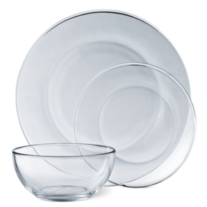 Clear Glass Dinnerware rental Milwaukee, WI