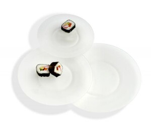 Frosted Glass Dinnerware rental Milwaukee, WI