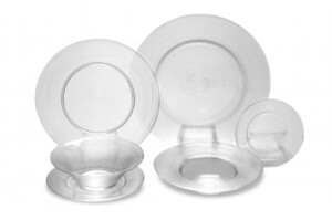 Circular Glass Dinnerware rental Milwaukee, WI