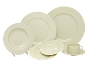Ivory Rim China Dinnerware rental Milwaukee, WI