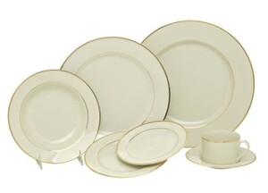 Ivory Rim China With Gold Band Dinnerware rental Milwaukee, WI