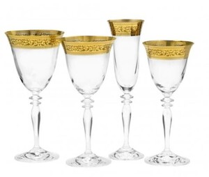 Murano Gold Edge Glassware rental Milwaukee, WI
