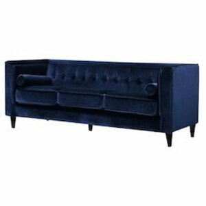 Navy Velvet Sofa rental Dallas-Ft. Worth, TX