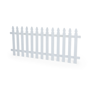 White Wood Picket Fence w/ Feet, 8' x 42"H rental Los Angeles, CA