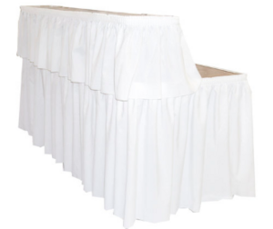 8' Tabletop Bar with Skirting rental Dallas-Ft. Worth, TX