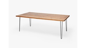 Hairpin Table, Natural Wood, 6' x 30" rental Los Angeles, CA