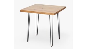 Hairpin Table, Natural Wood, 30" Square rental Los Angeles, CA