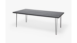 Hairpin Table, Black Wood, 7' x 45" rental Los Angeles, CA