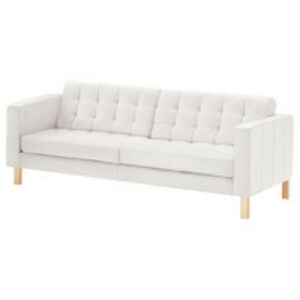 White Tufted-Leather Sofa rental Dallas-Ft. Worth, TX