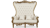 White Throne Loveseat rental in Dallas-Ft. Worth, TX