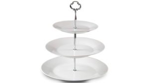 White Three Tier Dessert Tray rental Dallas-Ft. Worth, TX