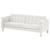 White Tufted-Leather Sofa rental in Los Angeles, CA