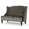 Charcoal Velvet Settee rental in Los Angeles, CA