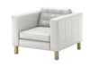 White Leather Armchair rental in Los Angeles, CA