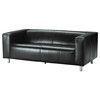 Sofa - black split leather rental in Los Angeles, CA