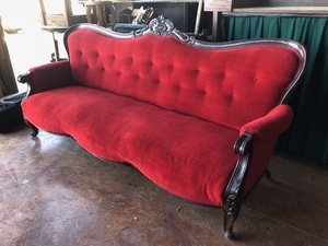 Red Velvet Couch rental Los Angeles, CA