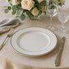 Silver Rim Dinner Plates rental in Los Angeles, CA