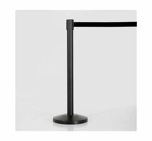 Stanchion - Black steel with retractable belt rental Los Angeles, CA