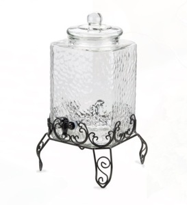 5 Gallon Glass Beverage Dispenser