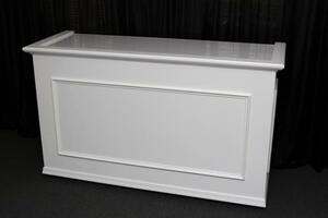 White Wooden Bar rental Philadelphia, PA