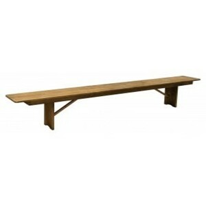 Natural wood bench rental Philadelphia, PA
