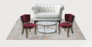 White/Red Betsy Lounge Set rental Miami-Ft. Lauderdale, FL