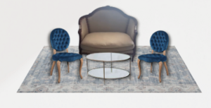 Vintage Blue Lounge Set rental Miami-Ft. Lauderdale, FL