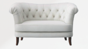Off White Leather Loveseat rental Miami-Ft. Lauderdale, FL