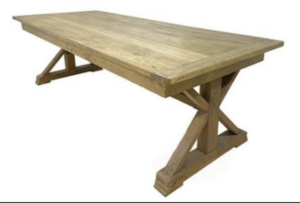 Cross Leg Farm Table rental Denver, CO